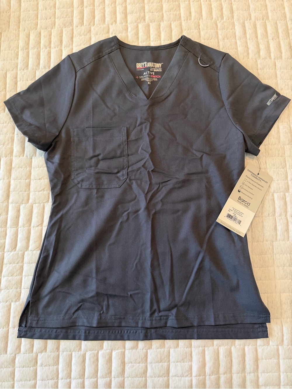 Grey's Anatomy Women's V-Neck Scrub Set - Color is Steel